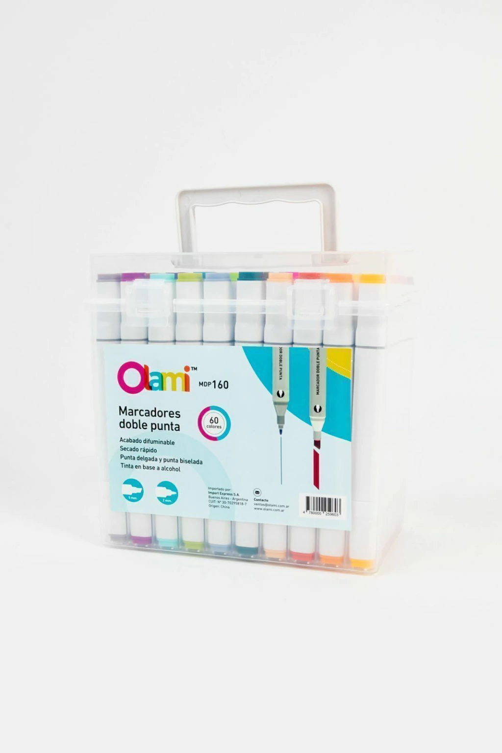 Marcadores Olami Doble Punta Para Diseño Caja x60 unidades