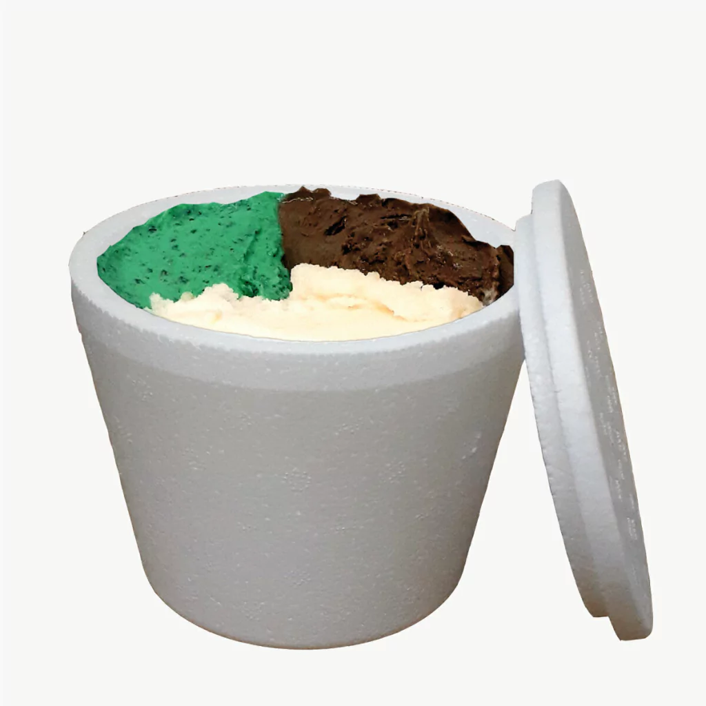 Potes Térmicos 1/2 Kg. Telgopor Con Tapa para Helados X 20 Unid