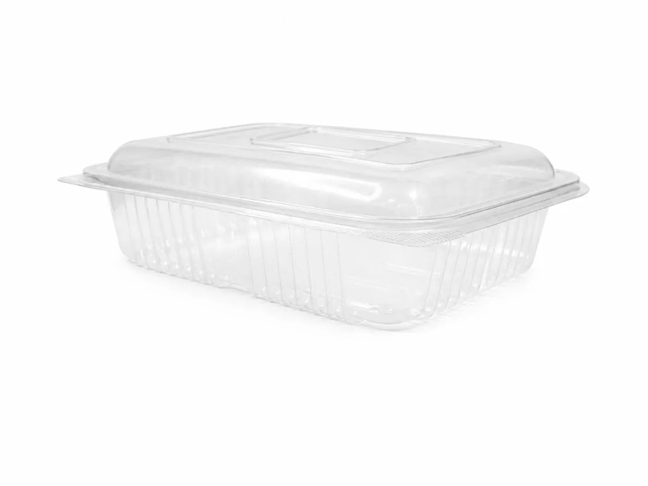 Bandeja Plastica 105 Oval Descartable Microondas Tapa Bisagra X unidades
