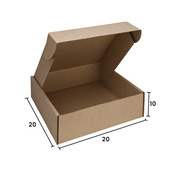 Caja Ecommerce Kraft Cartón 20 x 20 x 10 cm X 50 Unid - Imagen 2