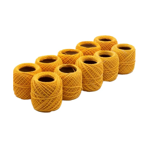 Hilo Algodon Amarillo Ovillo Embalaje 30mts c/u X 12 Unid