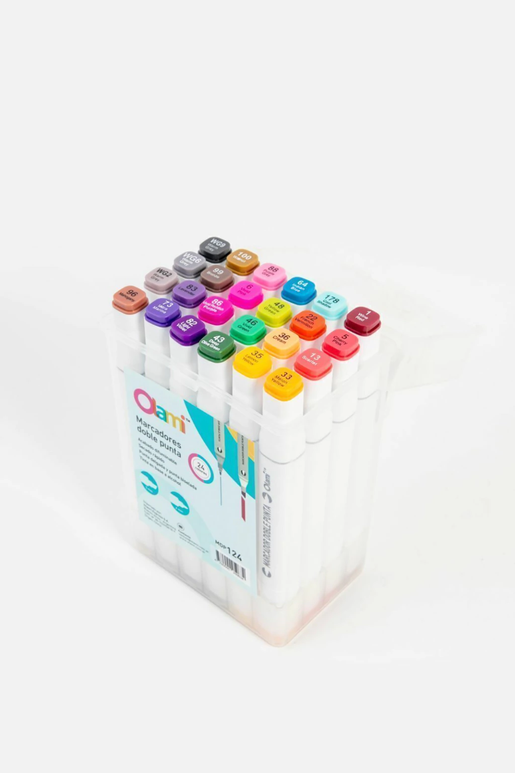 Marcadores Olami Doble Punta Para Diseño Caja x24 unidades