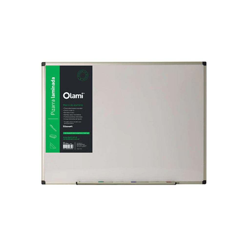 Pizarra Blanca Olami Laminada Alum. 30 x 45 cm x 5 unid