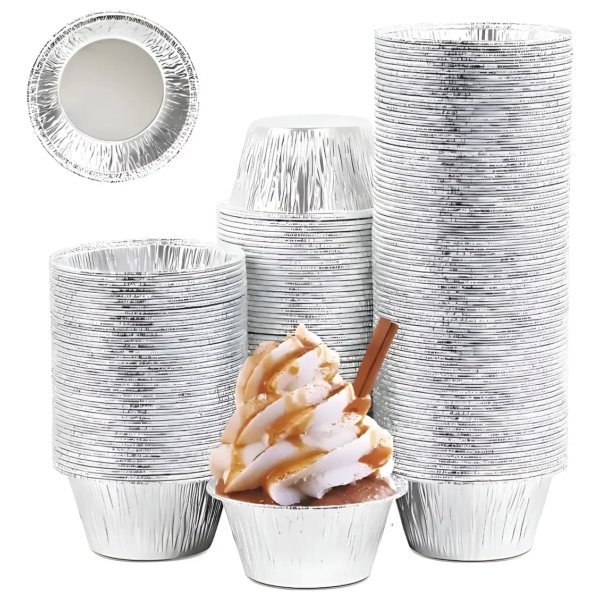 Vaso Flanera Aluminio Hal 9 Molde Descartable Flan 130cc X 1500 Unid