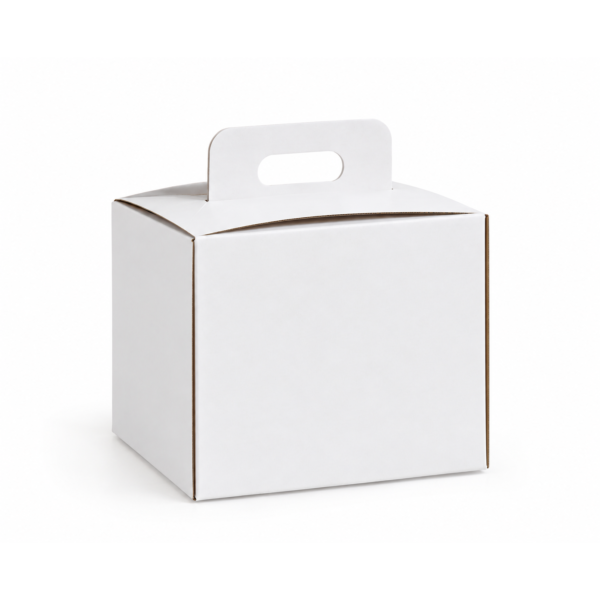 Caja Cartulina Blanca Cupcake 12 x 12 x 12 cm C/Base X 50 Unid