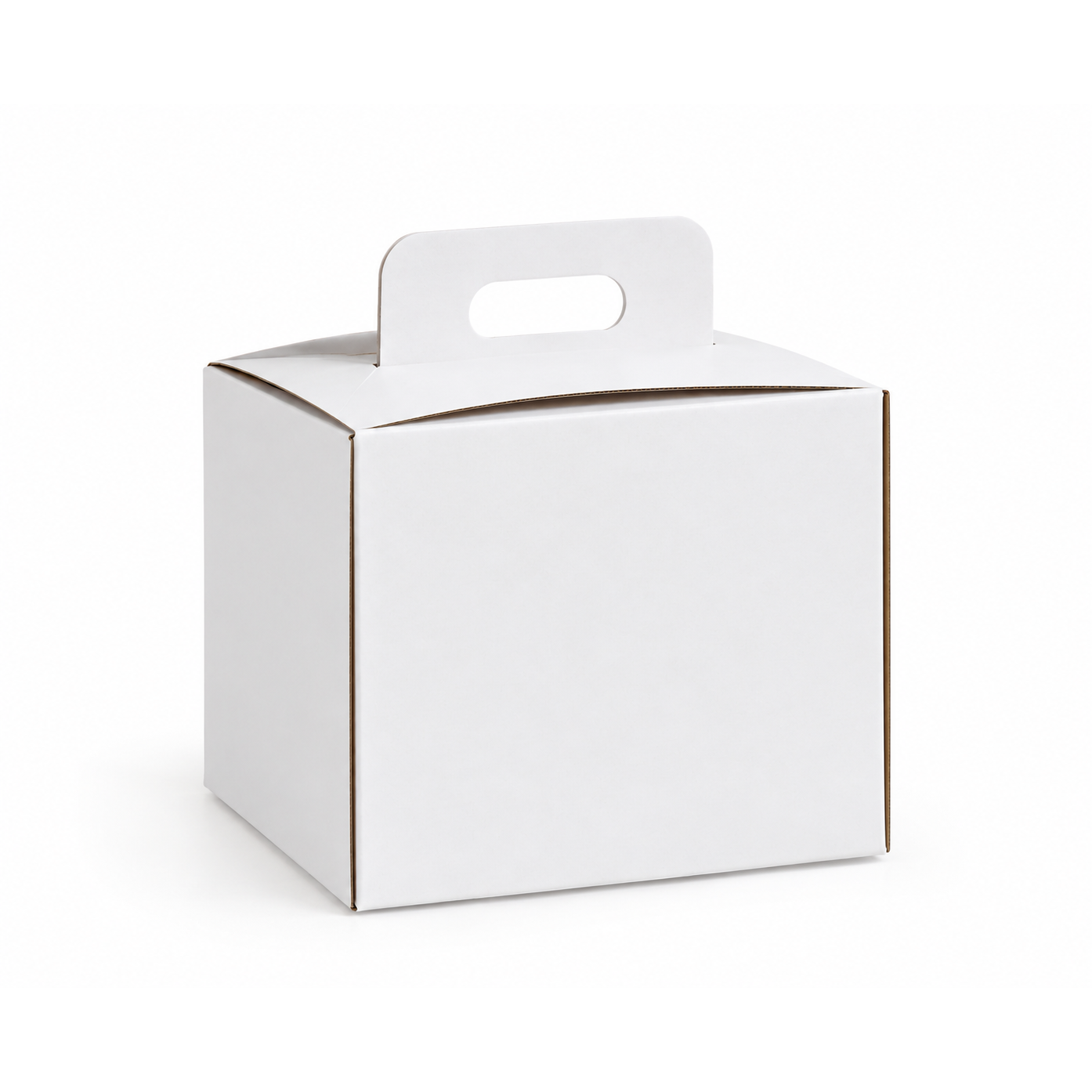 Caja Cartulina Blanca Cupcake 12 x 12 x 12 cm C/Base X 50 Unid