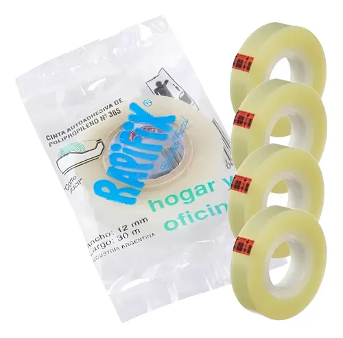 Cinta Adhesiva Rapifix 12x30 M Transparente Caja X 12unid - Imagen 3