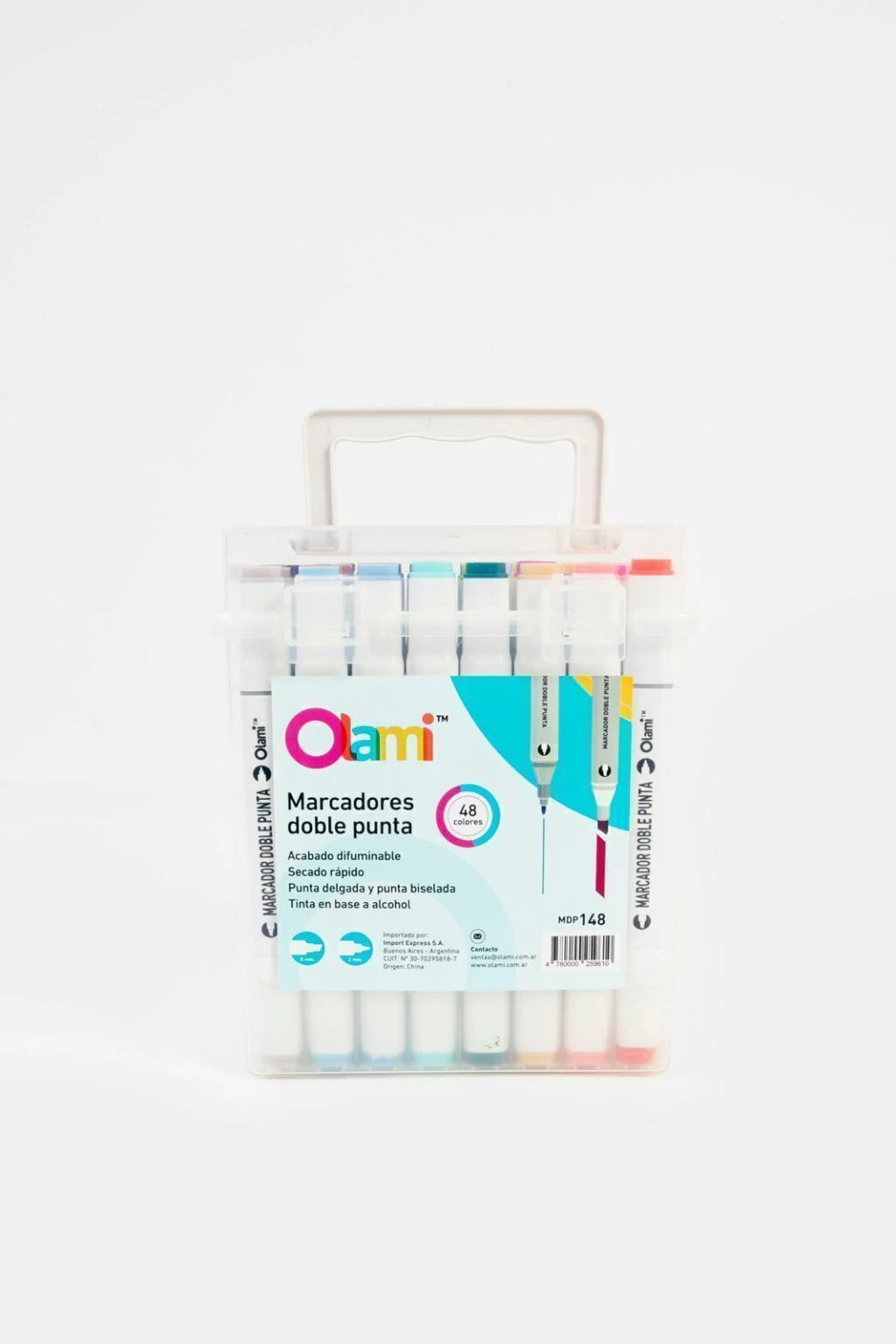 Marcadores Olami Doble Punta Para Diseño Caja x48 unidades