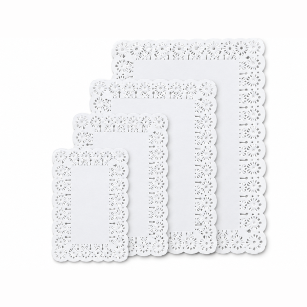 Blonda De Papel Rectangular Caladas Blanca 18 X 25 cm X 1000 Unidades