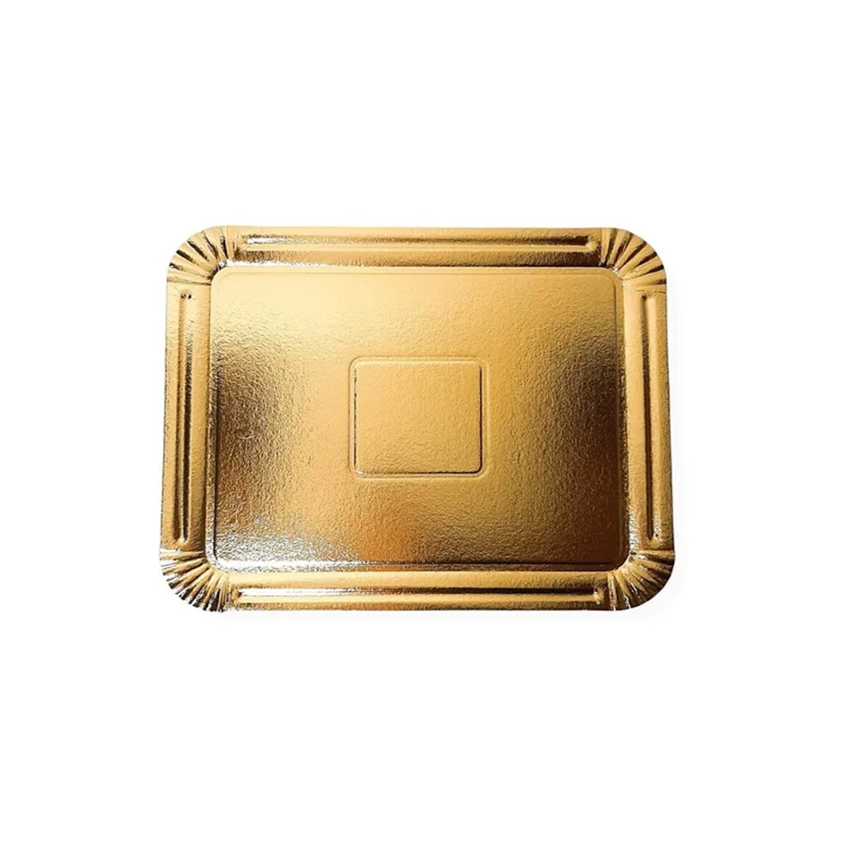 Bandeja De Cartón Dorada Rectangular 3kg X 50 Unid