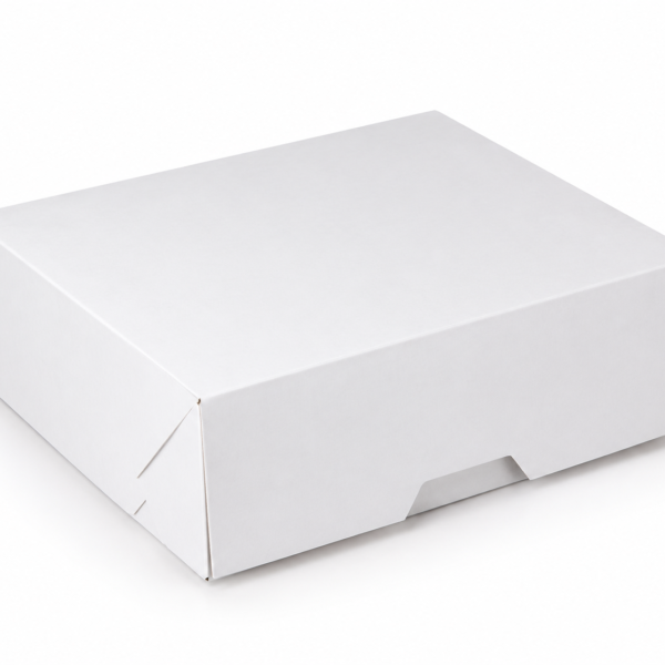 Caja Cartulina Blanca Take Away Delivery 20 x 20 x 10 cm X 50 Unid