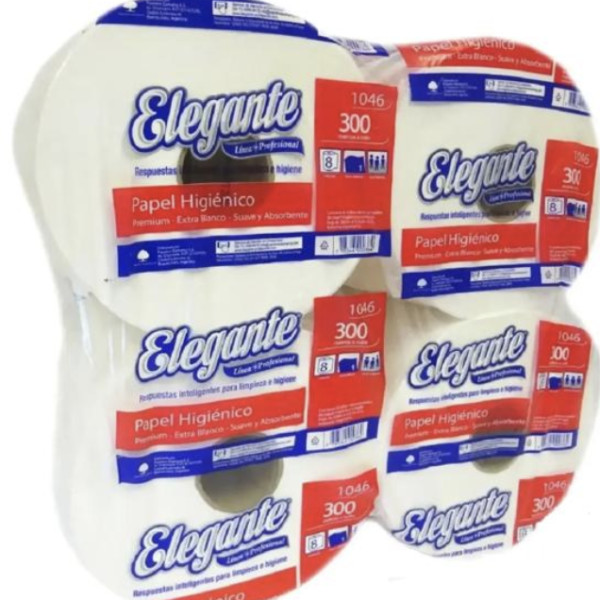 Elegante Papel Higíenico 8unid 300mt 4.5cm