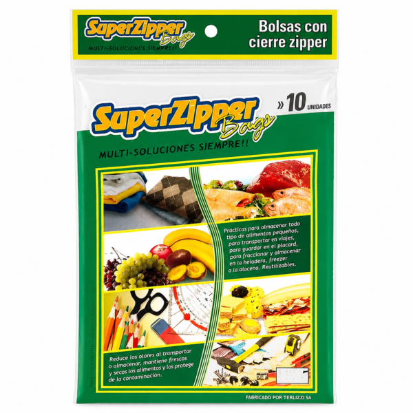 Bolsas Encastre SuperZipper Transparente 15 X 20cm X 200 Unid