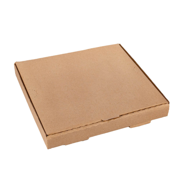 Caja Pizza Chica Micro Marrón/Marrón Resistente (27.5X27.5x3.5CM) X 50unid