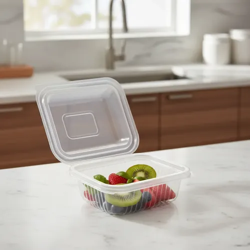 Bandeja Plastica 102 Descartable Microondas Tapa Bisagra X unidades - Imagen 2