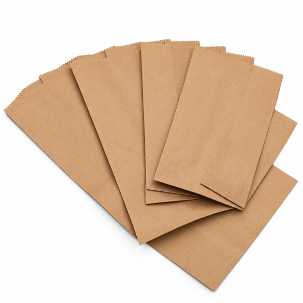 Bolsa Papel Madera N°1 Kraft 10cm X 16cm Sin base Panadería Envios X 2000u
