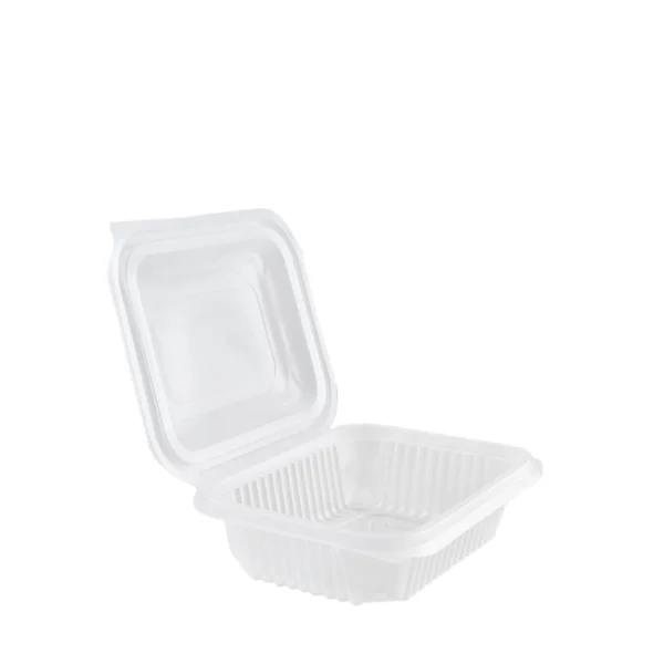 Bandeja Plastica 103 Descartable Microondas Tapa Bisagra X 200 Unidades