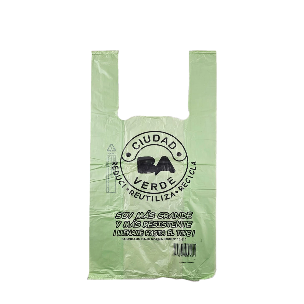Bolsas Camiseta Ciudad Verdes 45x55 Bulto X 1000unid