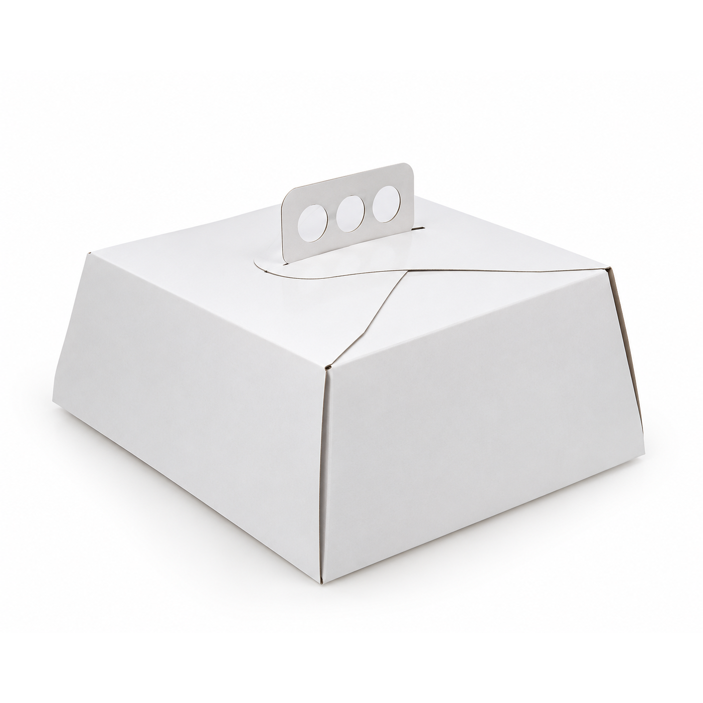 Tortera Cartulina Blanca 30 x 30 x 12 Con Manija X 50 Unid