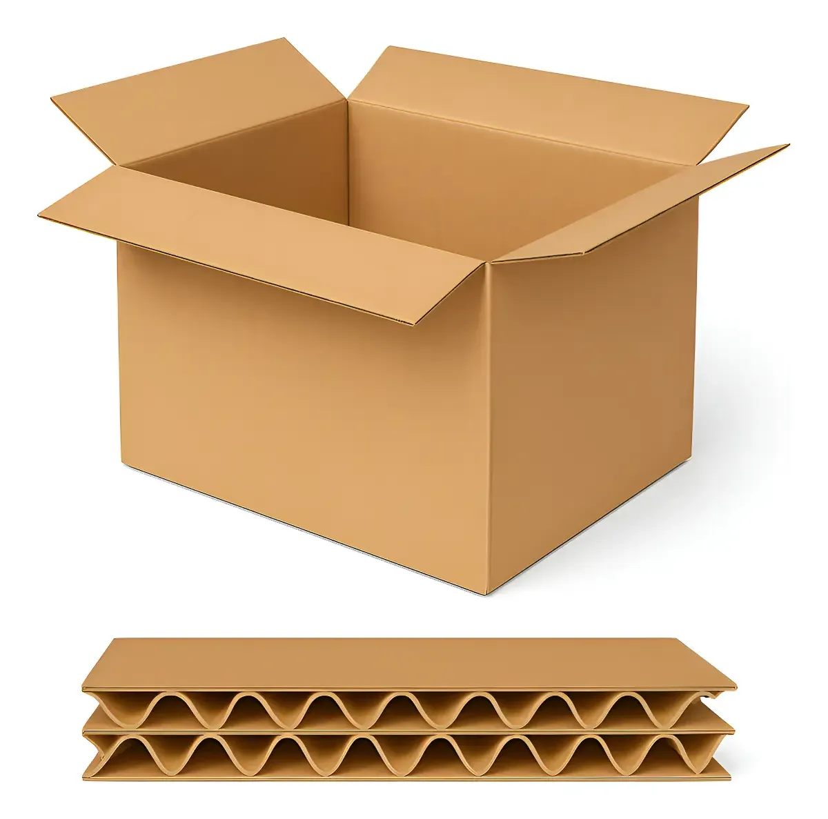 Caja De Cartón Corrugado Doble Triple Súper Reforzada 60x40x40 Embalaje Mudanza Pack X10 unid Color Marron