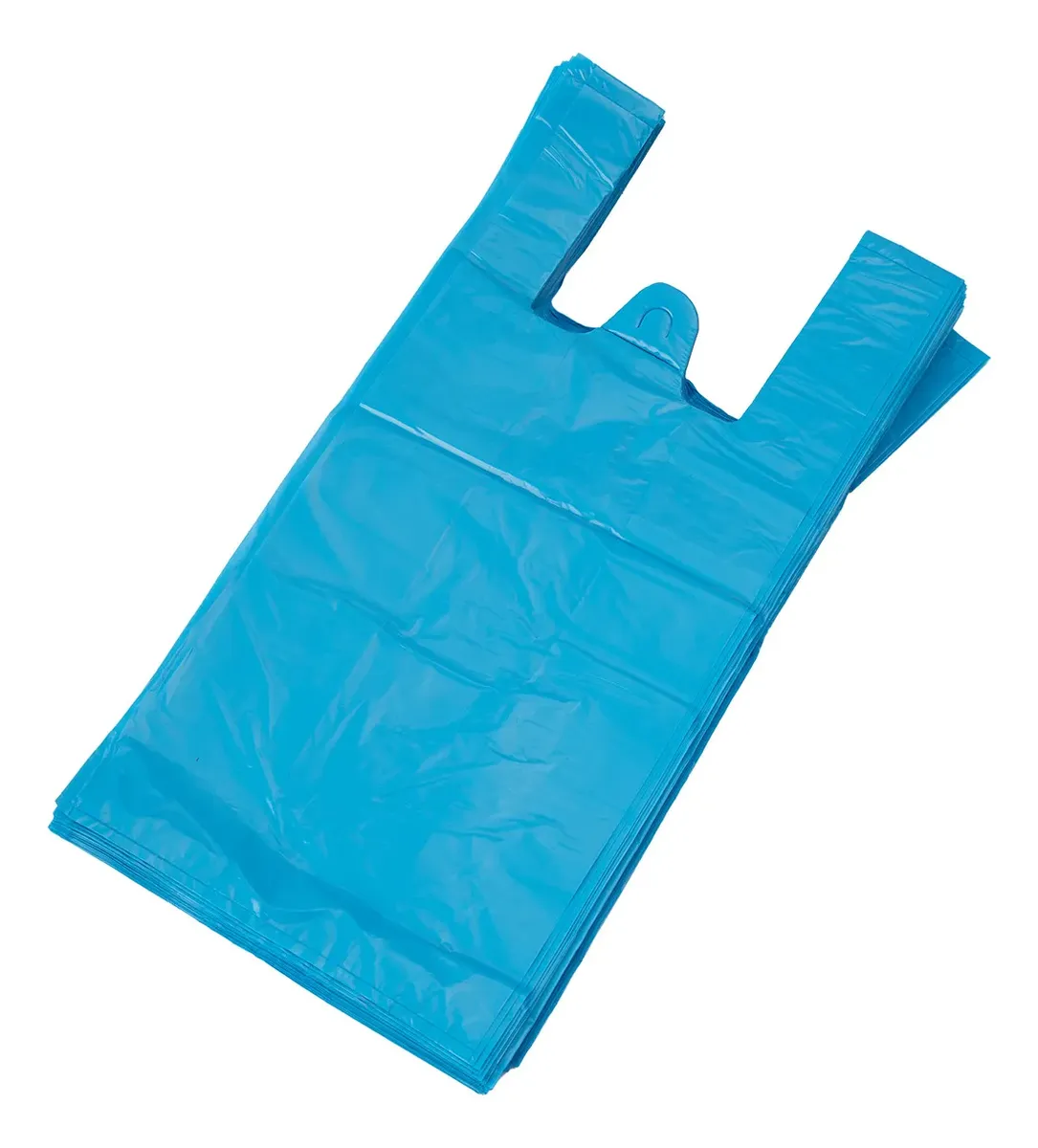 Bolsa Camiseta Baja Densidad Verde/azul 80x100 cm Antartida Bulto 500unid
