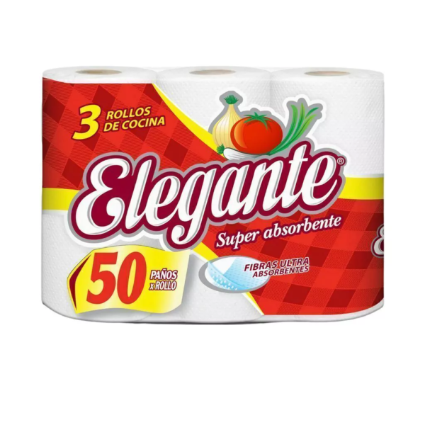 Rollo De Cocina Elegante 50 Paños X 2 Pack De 24 Rollos
