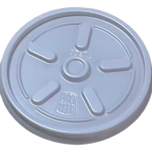 Tapa Vaso Termico Descartable 300 Cc Telgopor Bebidas Calientes y Frías Blancas x 1000unid