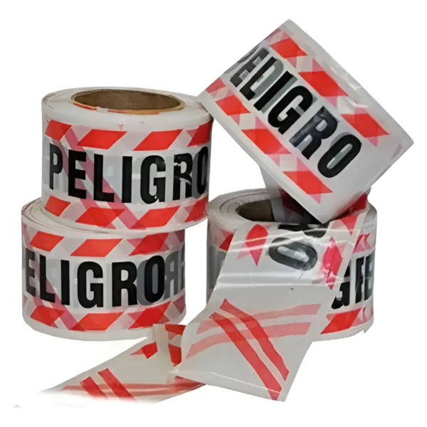 Cinta Peligro Seguridad Calidad Premium Rollo 200 Mts x 25unid