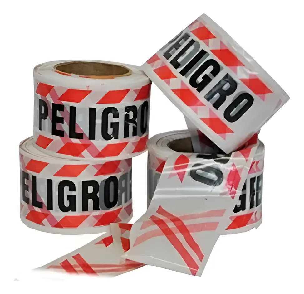 Cinta Peligro Seguridad Calidad Premium Rollo 200 Mts x 25unid