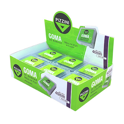 Goma miga de pan c/estuche. Moldeable. x Bulto 18unid