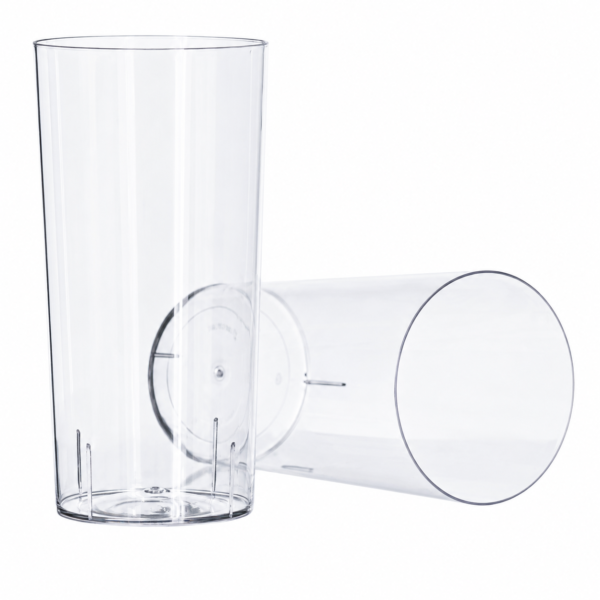 Vaso Trago Largo Cristal Plástico 280ml Reforzado X 250 Unid