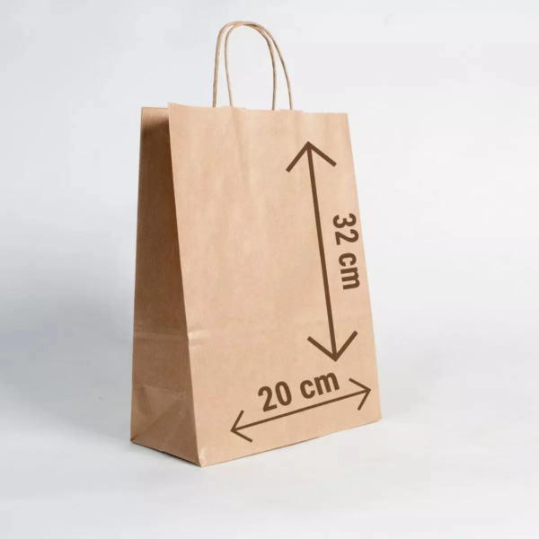 Bolsas Papel Kp3 Madera Kraft 20cmx32cm Bulto X100 Unid