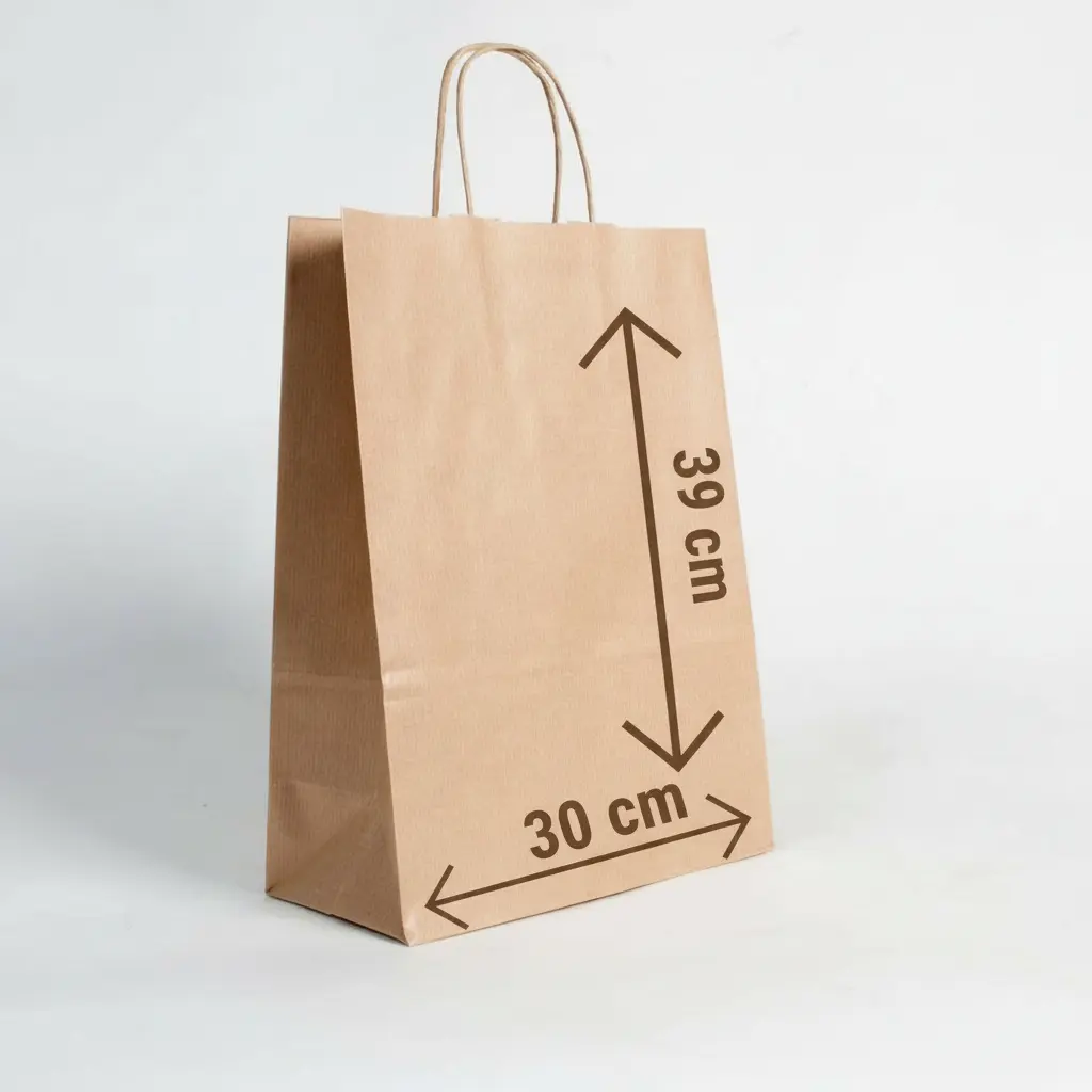 Bolsas Papel Kp5 Madera Kraft 30cmx39cm Bulto X100 Unid