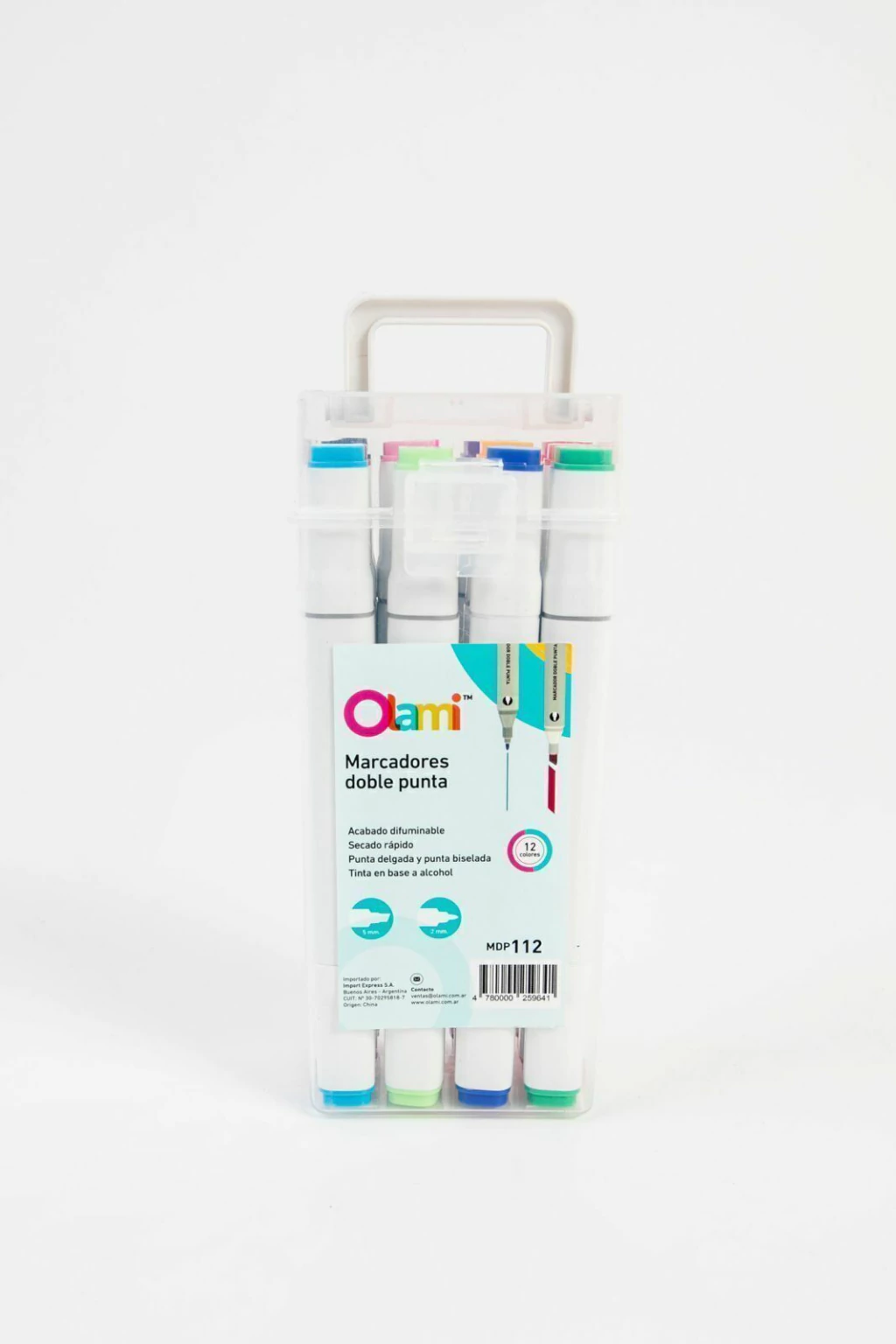 Marcadores Olami Doble Punta Para Diseño Caja x12 unidades