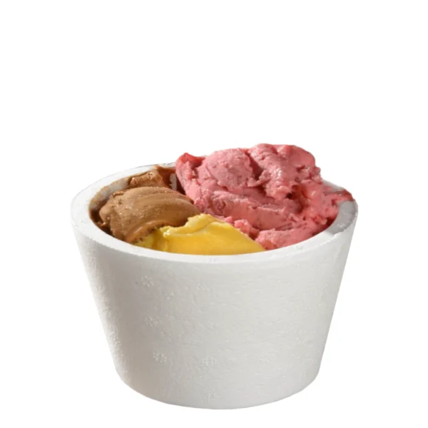 Potes Térmicos 1 Kg. Telgopor Con Tapa para Helados X 20 Unid