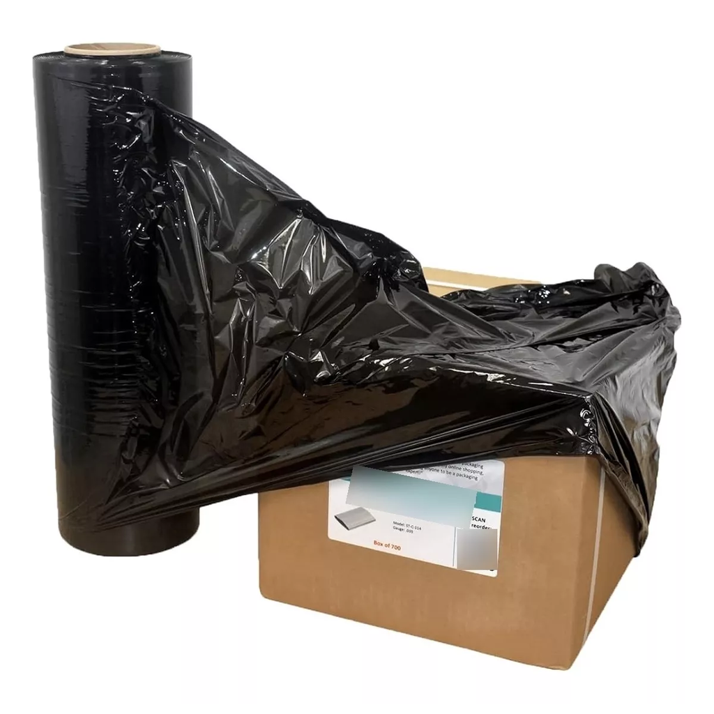 Film Stretch X Bulto 4u Virgen Negro 50cm 5kg - Imagen 3