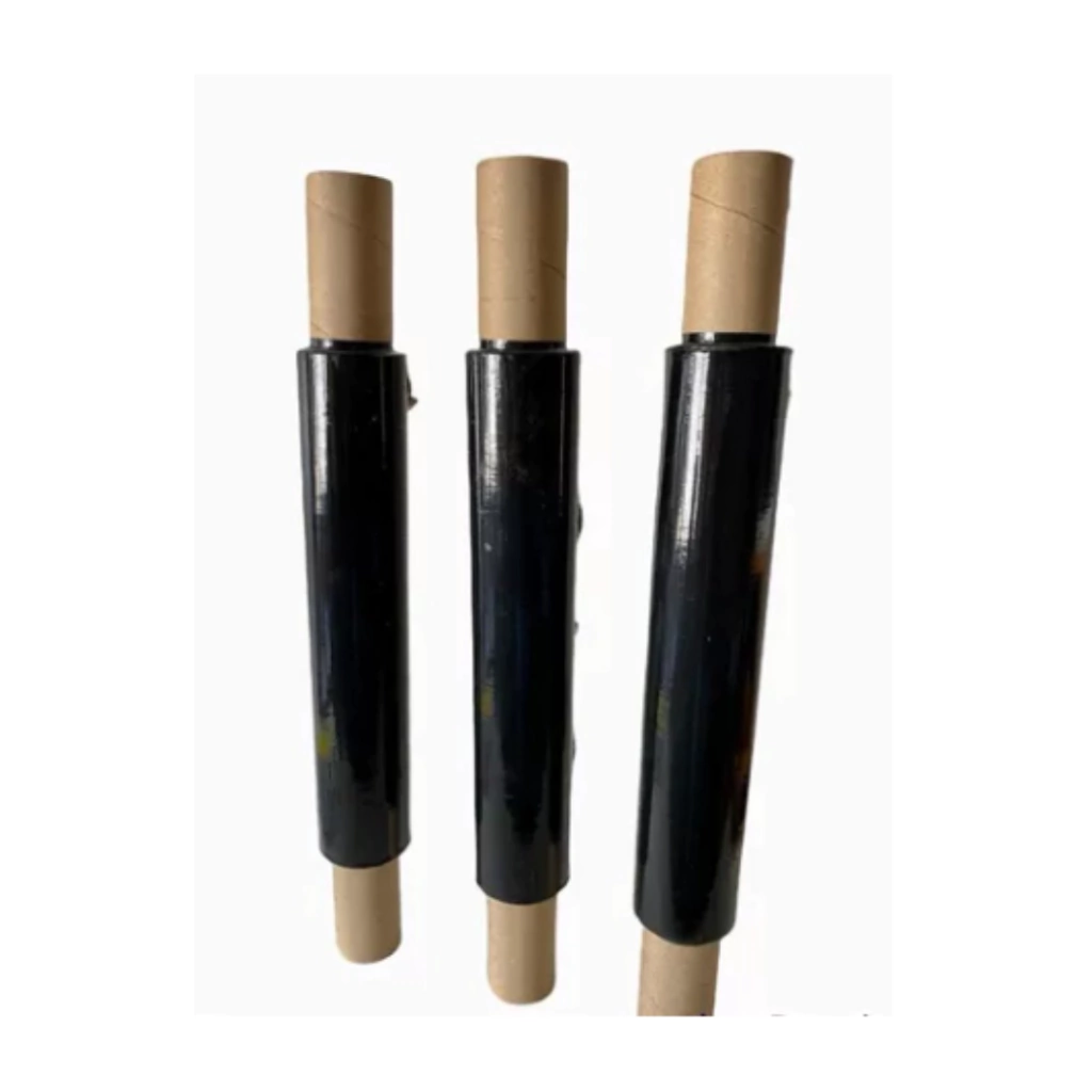 Film Stretch X Bulto 6u Virgen Negro 50cm Con Mango 2,5kg